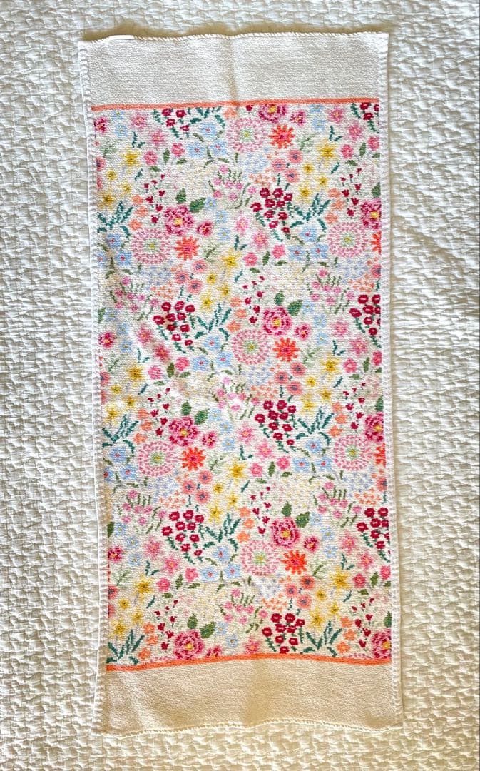 フェイラー　フェイスタオル　ハイナクッカ　ピンク　花　クリーム色系