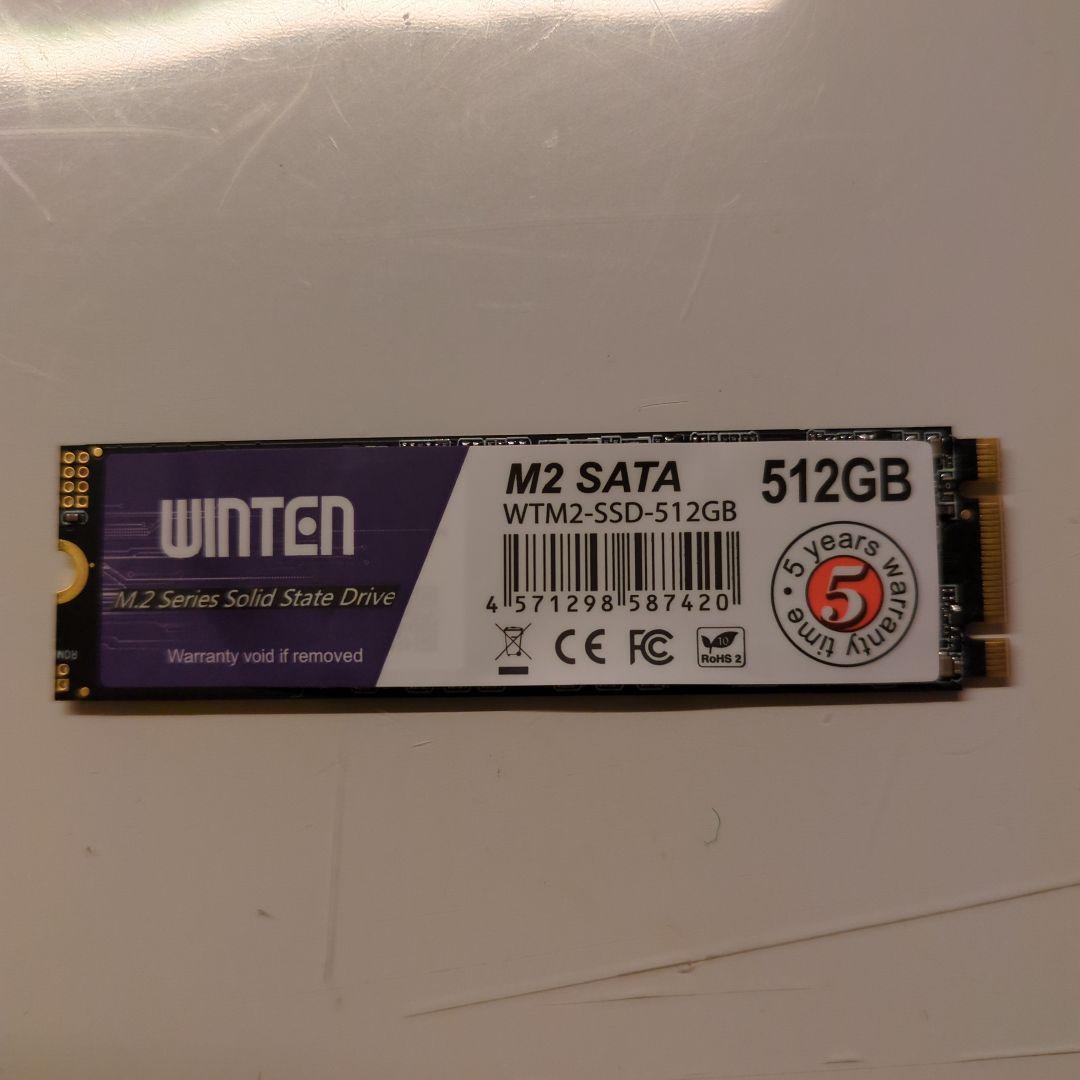 WINTEN SSD 512GB M.2 SATA（b+m key )