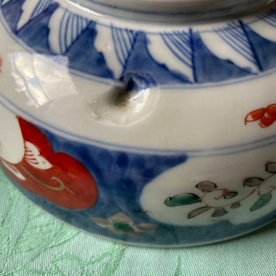 幕末明治　伊万里焼　色絵　2組　深鉢