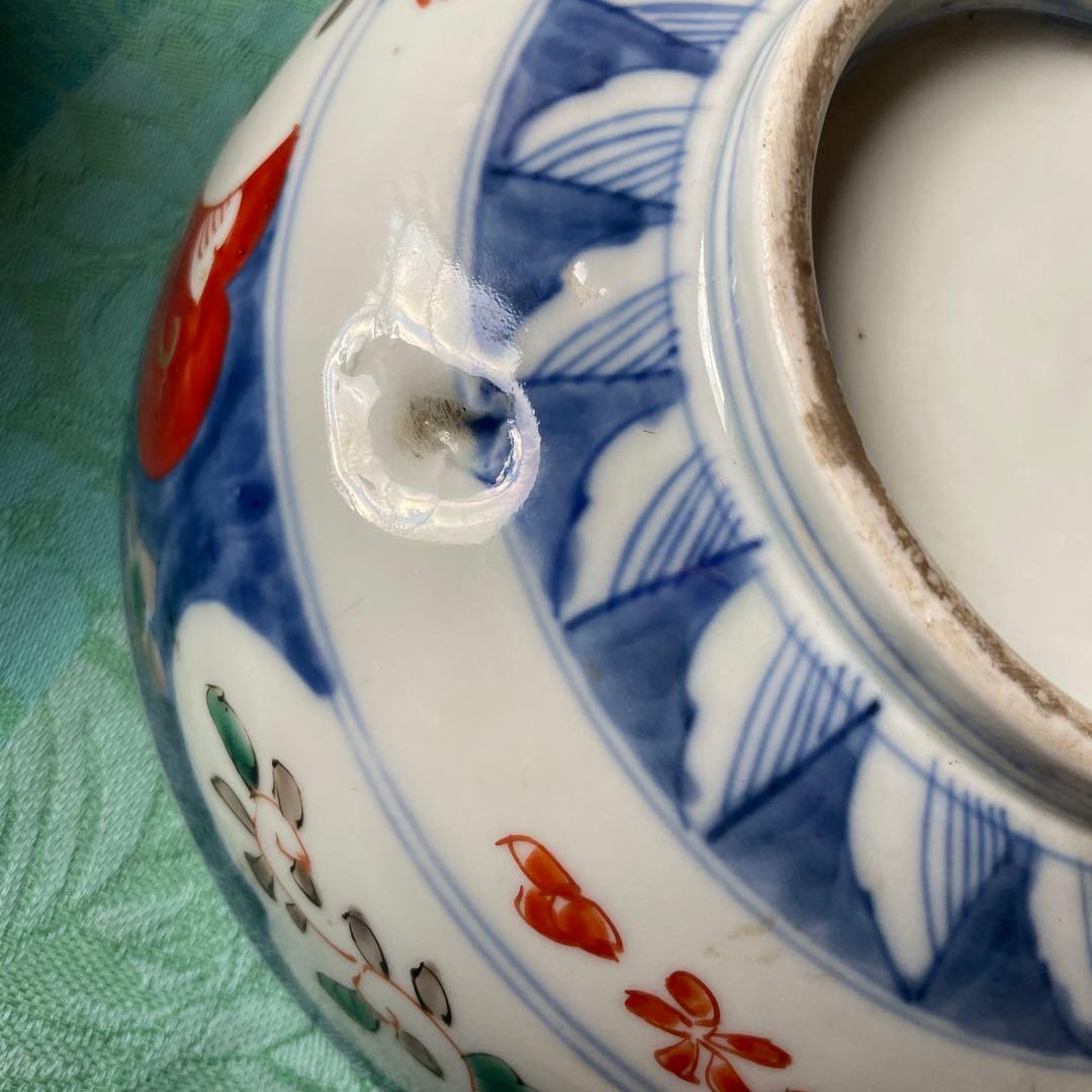 幕末明治　伊万里焼　色絵　2組　深鉢