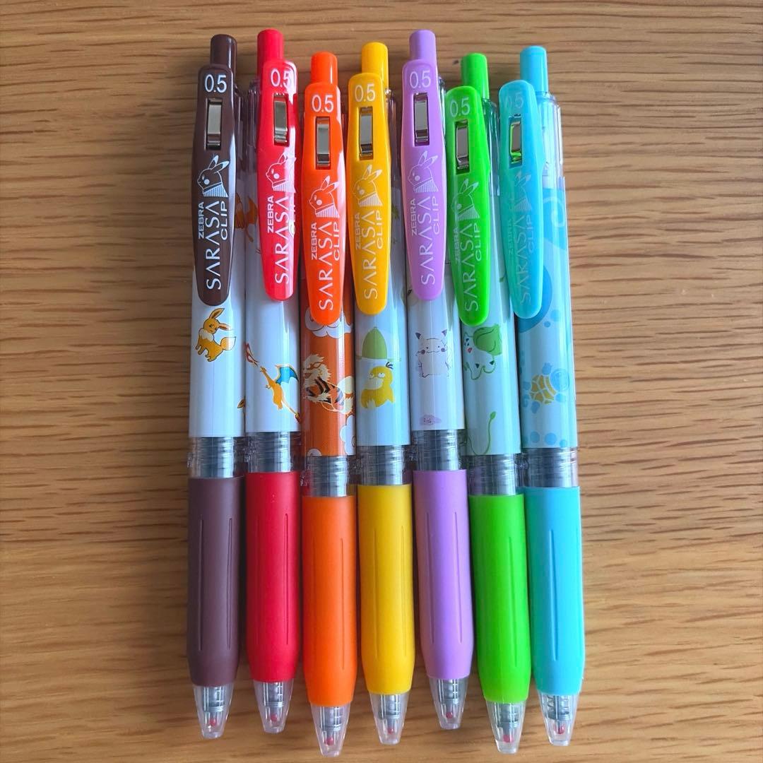 新品 ポケモン Zebra Sarasas 0.5mm ボールペン 7本セット