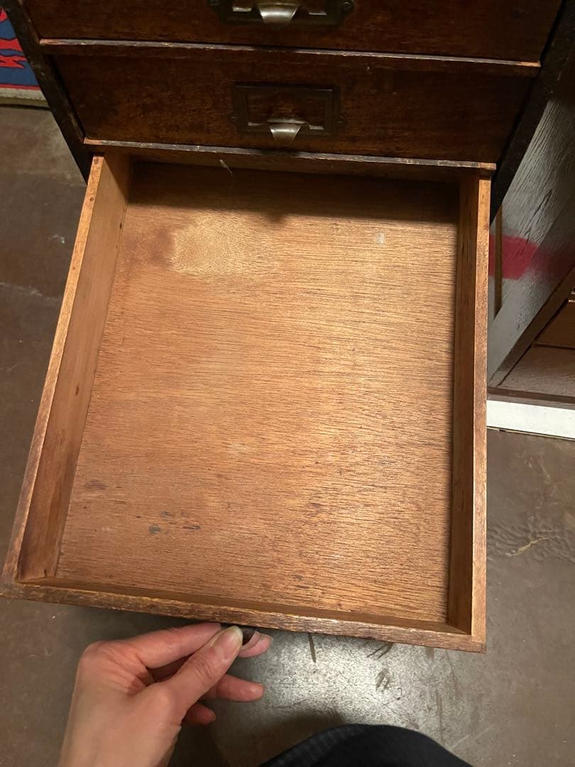 アンティーク 木製 小引き出し 5段 昭和レトロ 古道具 卓上 収納