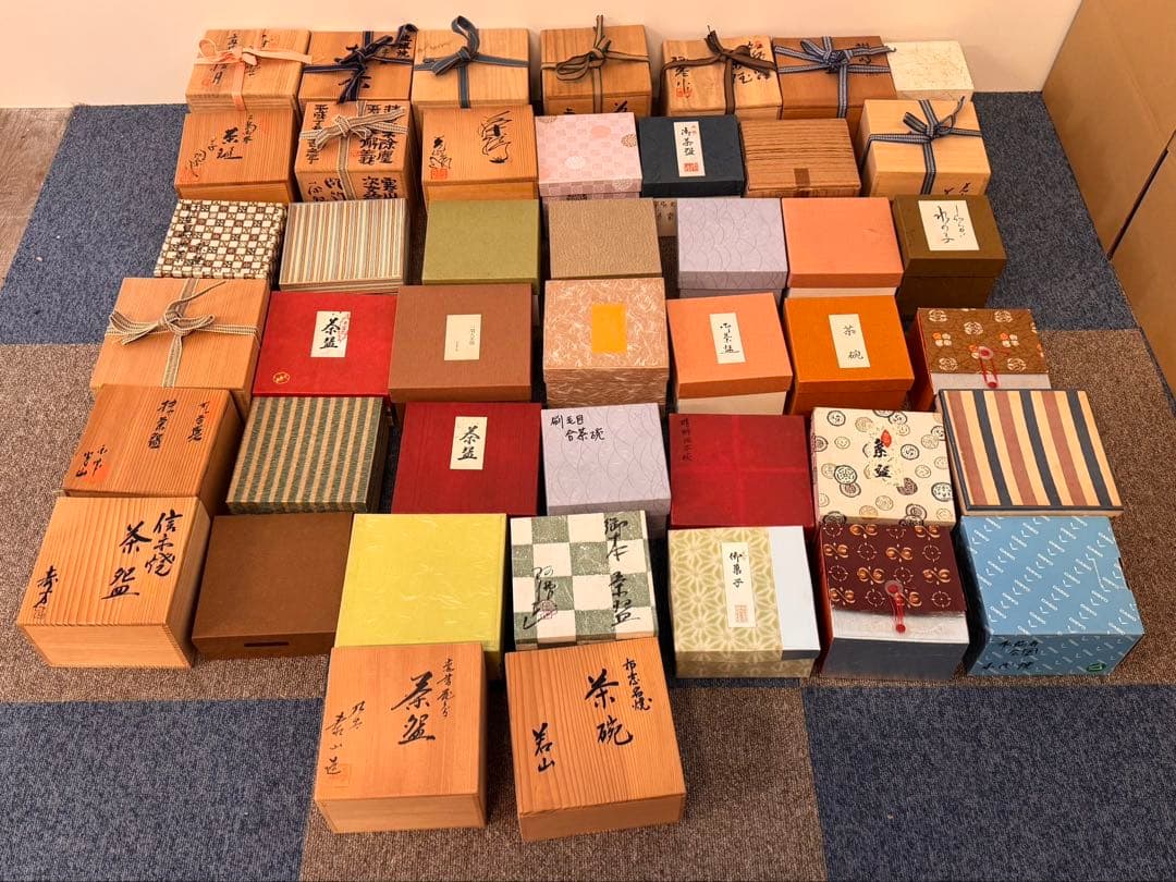 S*n様 茶碗 抹茶碗 まとめて 44点 箱付 茶道具 陶器 京焼 金彩 色絵