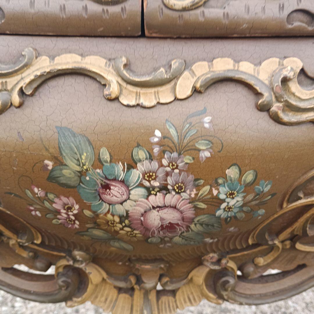 7543）ロココ調　コンソールテーブル　引き出し　イタリアアンティーク