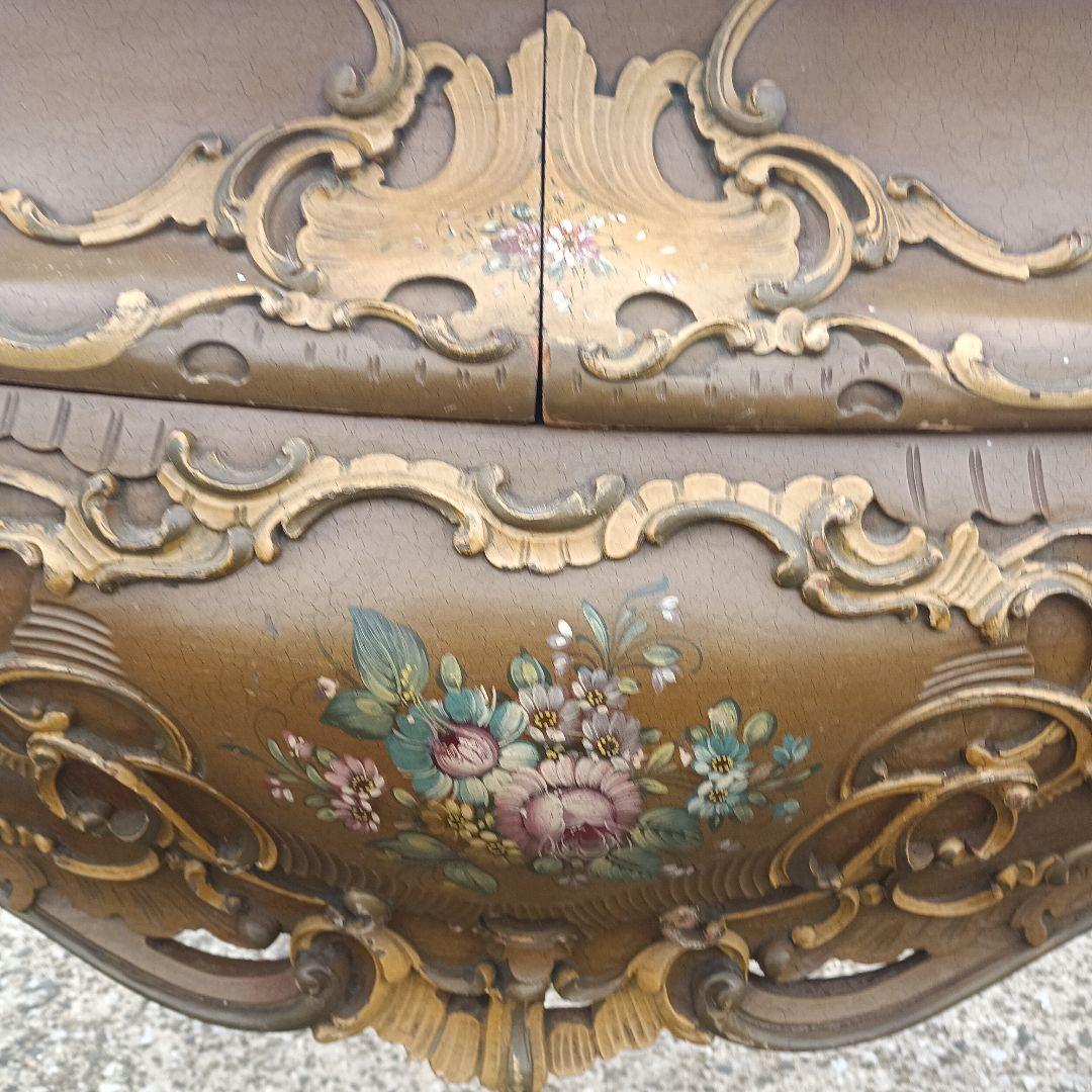 7543）ロココ調　コンソールテーブル　引き出し　イタリアアンティーク