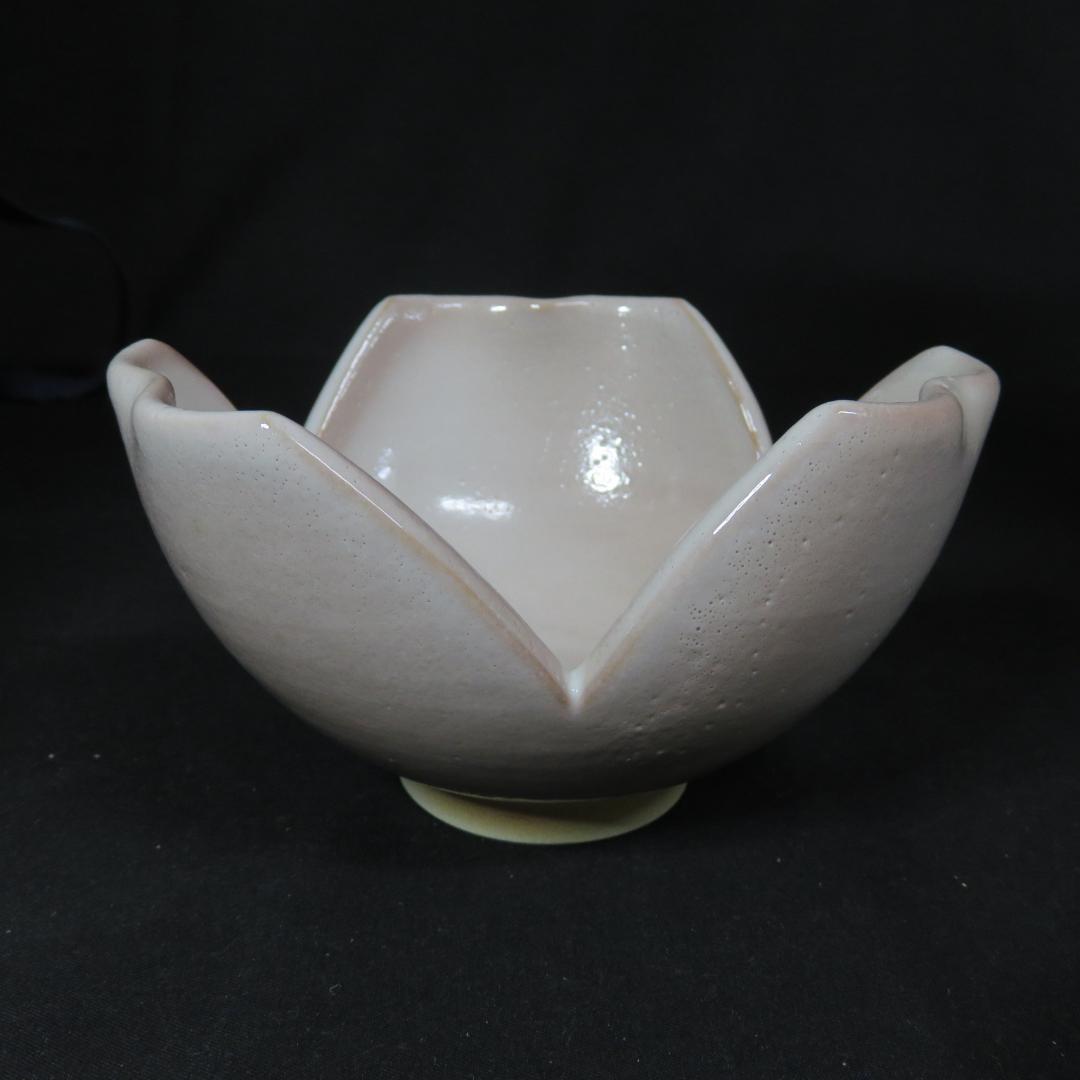 向付 花盃 花入 セット 新庄貞嗣 萩焼 美品 共箱 木箱 銘