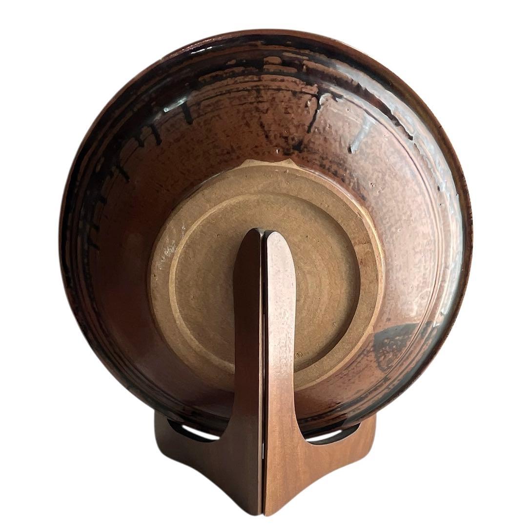 小石原焼 大皿 40cm 飛び鉋文様 お皿立て付き