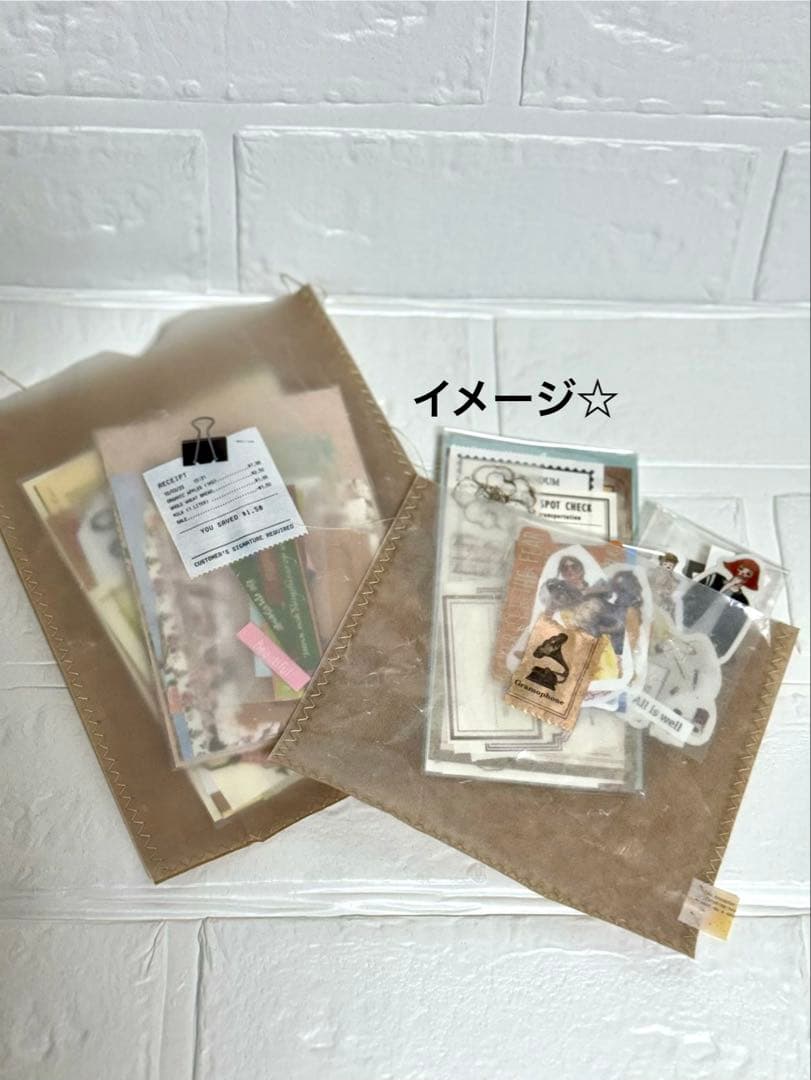 おすそ分けファイル　コラージュ素材収納　蛇腹ファイル　クラフトバッグ